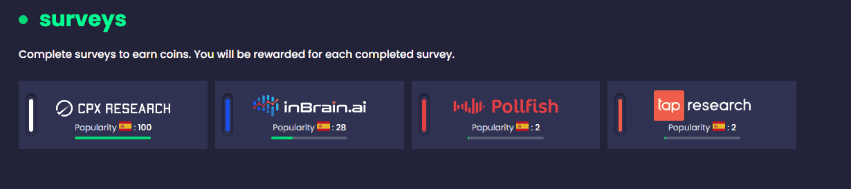 Freecash Surveys