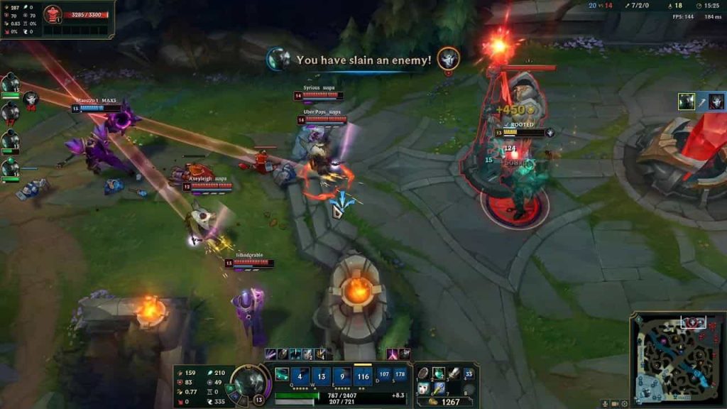 League of Legends gameplay on PC