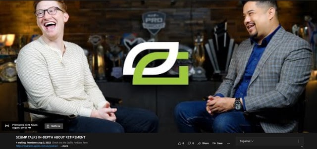 Scump announced that he won't be retiring yet in this interview.