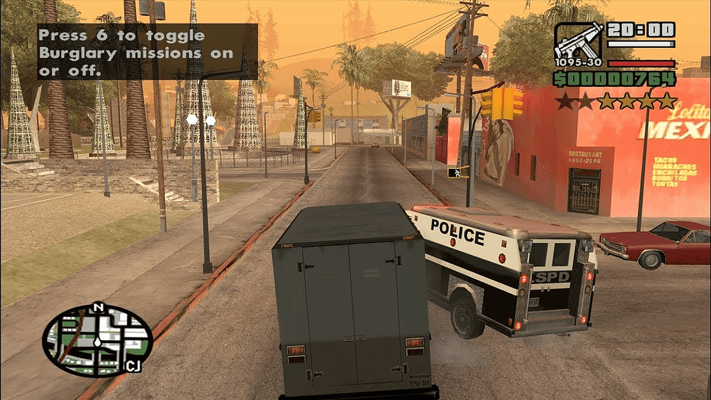 Burglar mission in GTA: San Andreas