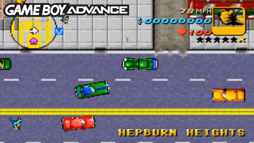 Top-Down view of GTA Advance