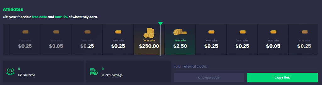 Affiliates and referrals on Freecash