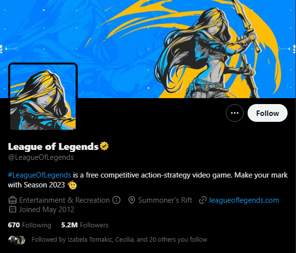 League of Legends on Twitter
