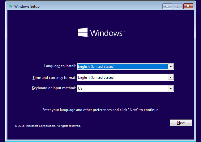 Windows 10 Installation Process