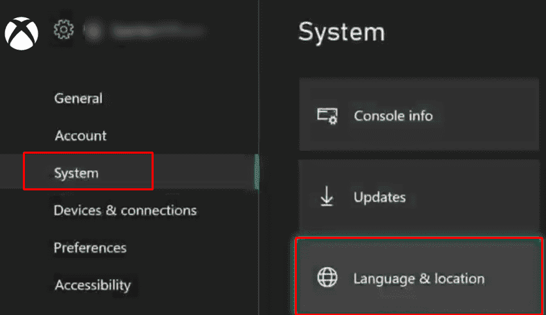 Change the language for Xbox One and Series X/S