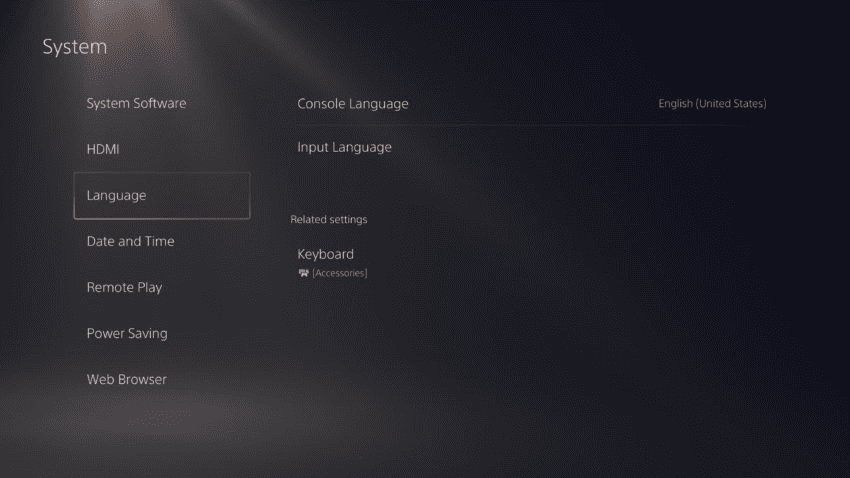 Playstation 4 hot sale language settings