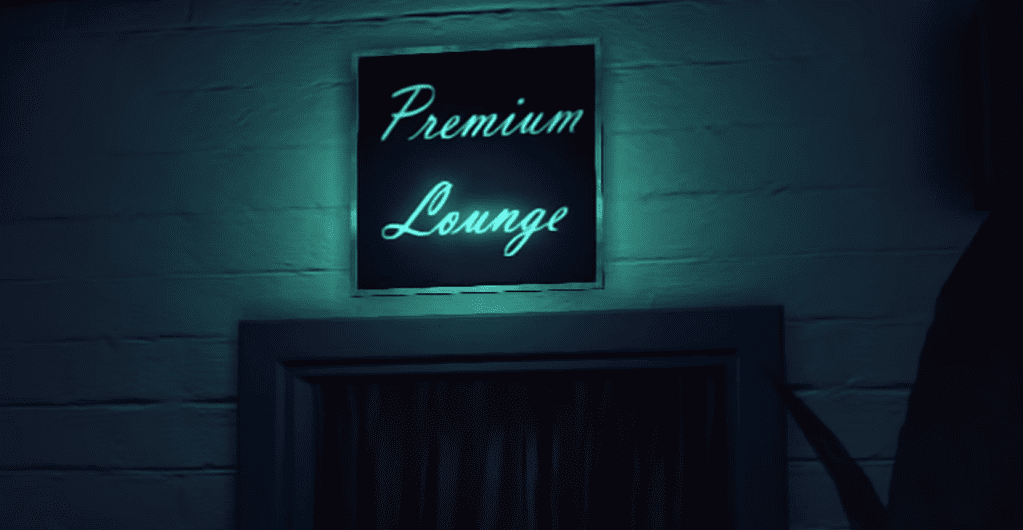 A private room in the strip club