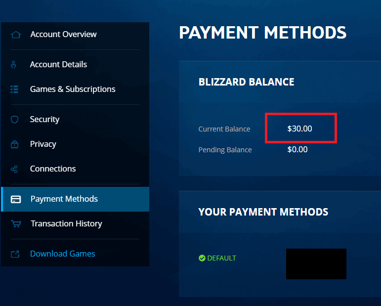 An evidence of successful Freecash Coin to Blizzard balance transfer.
