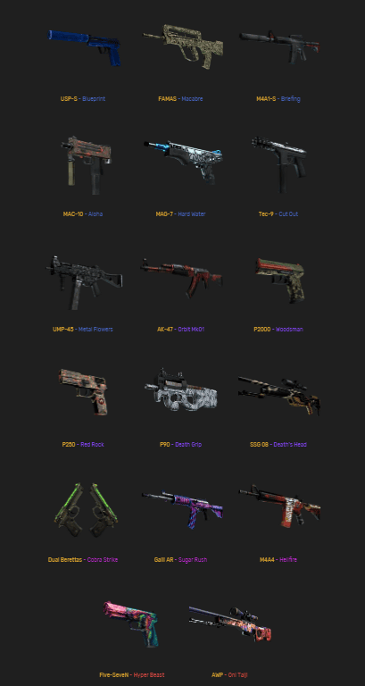Operation Hydra Case weapon skins