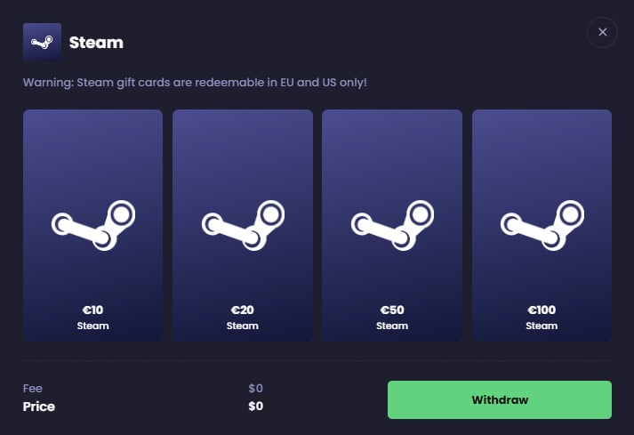 Freecash Steam Reward