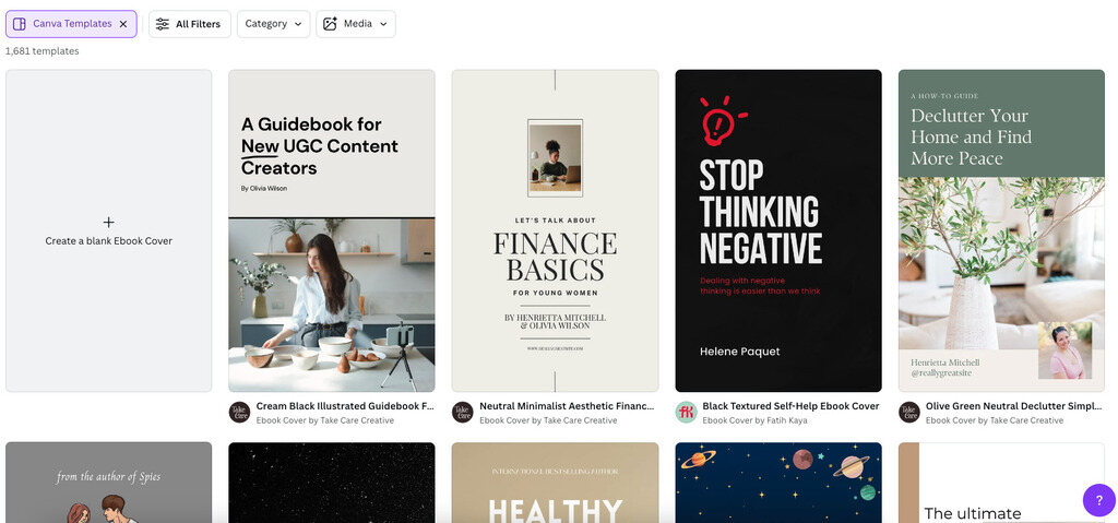 Canva eBook Covers